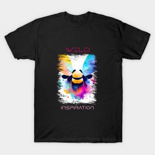 Bee Wild Nature Animal Colors Art Painting T-Shirt